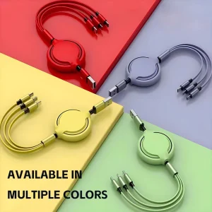 2 PCS 3 in 1 USB Cable Fast Charging Data Cord